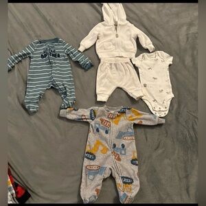 Striped Blue Baby One Piece